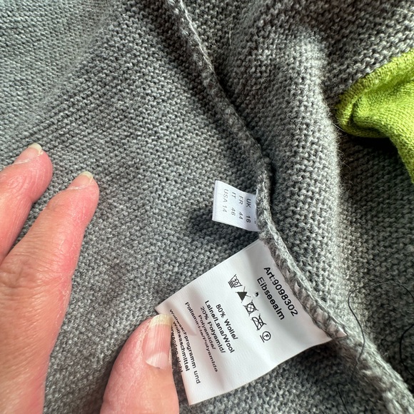 Almgwand grey wool cardigan made in Germany sz 42 - Picture 7 of 12
